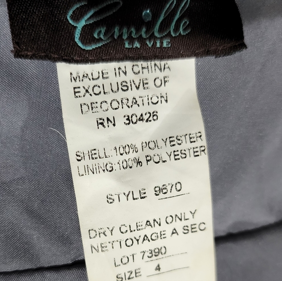 One shoulder ruched nylon  overlay, flowing stain gown. - Picture 8 of 8